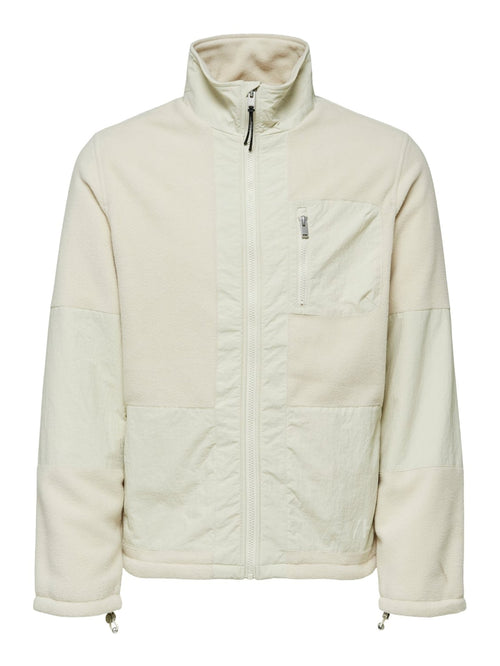 Nohr Fleece Jacket - Bone White - TeeShoppen Group™ - Jacket - Selected Homme