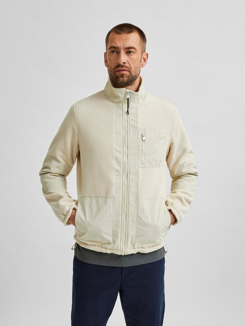 Nohr Fleece Jacket - Bone White - TeeShoppen Group™ - Jacket - Selected Homme