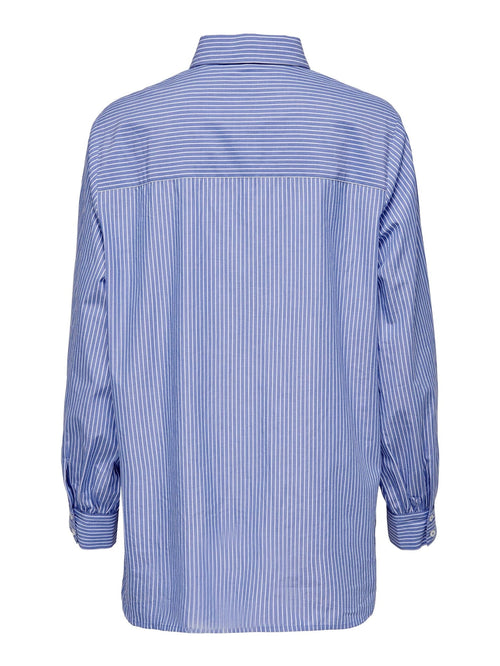Nora Stripe Shirt - Bleached Denim - TeeShoppen Group™ - Formal Shirts & Blouses - ONLY