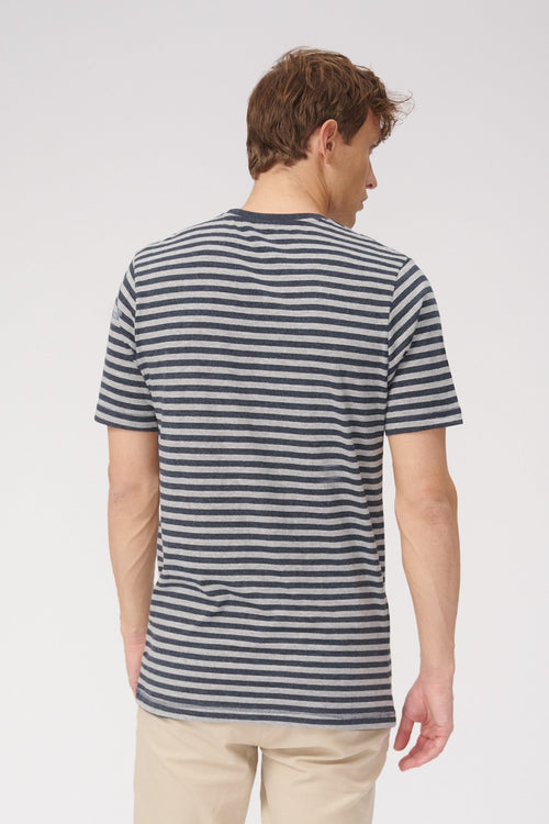 Nørregade Stripe - Mottled blue-gray - TeeShoppen Group™ - T-shirt - TeeShoppen