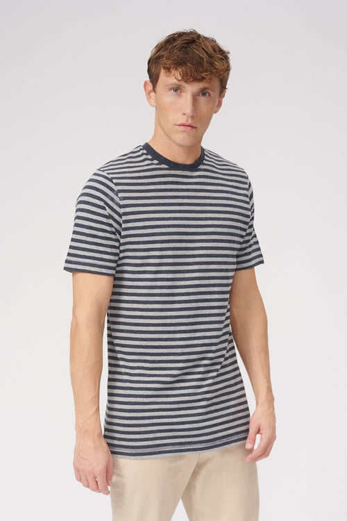 Nørregade Stripe - Mottled blue-gray - TeeShoppen Group™ - T-shirt - TeeShoppen