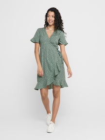 Olivia Wrap Dress - Chinois Green