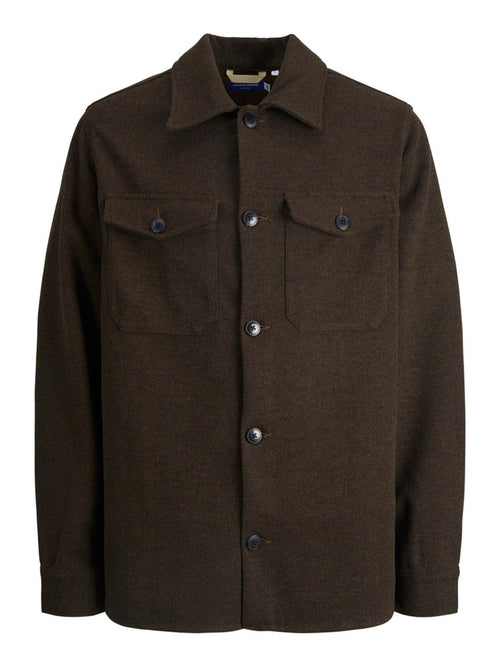 Ollie Shirt Jacket - Seal Brown - TeeShoppen Group™ - Formal Shirts & Blouses - Jack & Jones