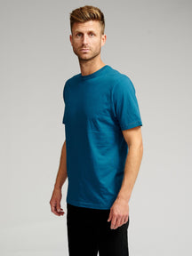 Organic Basic T-shirt - Petrol Blue