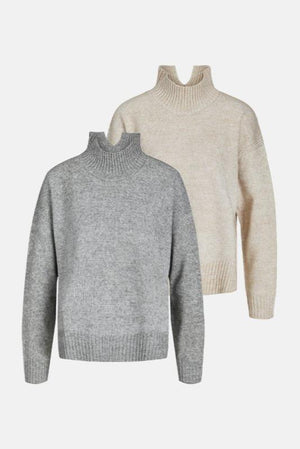 Oversized Strick -Rollkragenpullover -Pullover - Paketangebot (2 PCs.)