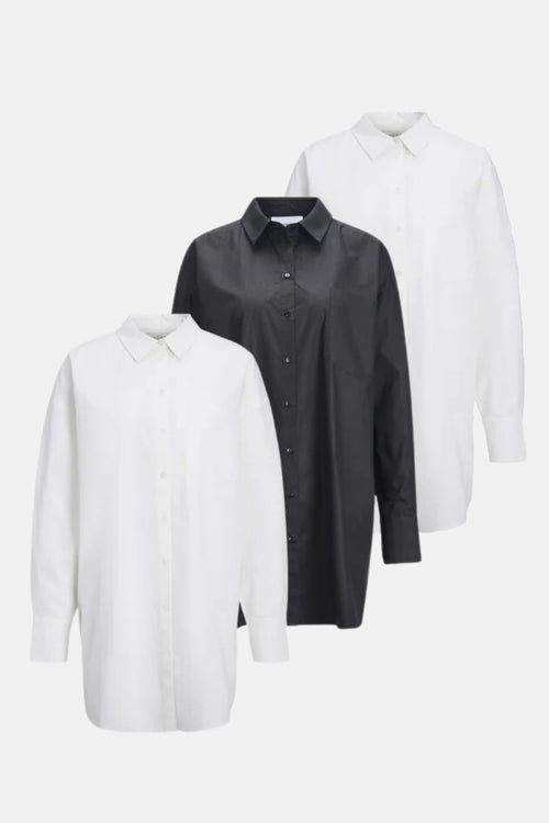 Oversized Shirt - Package Deal (3 pcs.) - TeeShoppen Group™ - Formal Shirts & Blouses - TeeShoppen