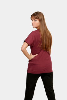 Übergroßes T -Shirt - Burgund
