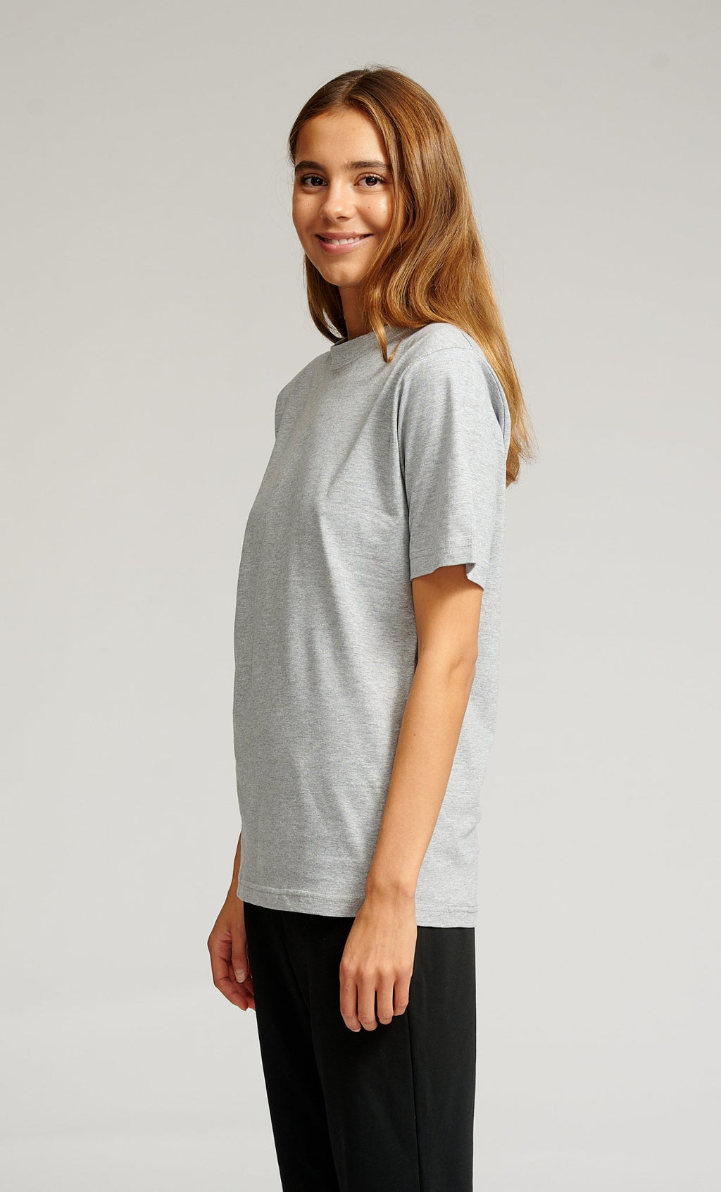 Übergroßes T -Shirt - graue Melange
