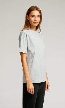 Übergroßes T -Shirt - graue Melange