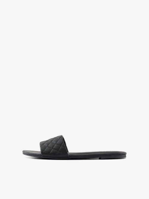 Pernille Quilted Sandal - Black - TeeShoppen Group™ - Shoes - PIECES
