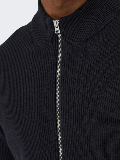 Phil Knit Cardigan - Dark Navy - TeeShoppen Group™ - Knitwear - Only & Sons