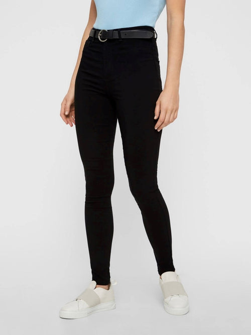 Pieces Jeans - Black (high-waist) - TeeShoppen Group™ - Jeans - PIECES