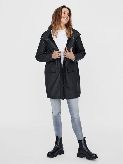 Rain jacket with inner lining - Black - TeeShoppen Group™ - Jacket - Vero Moda