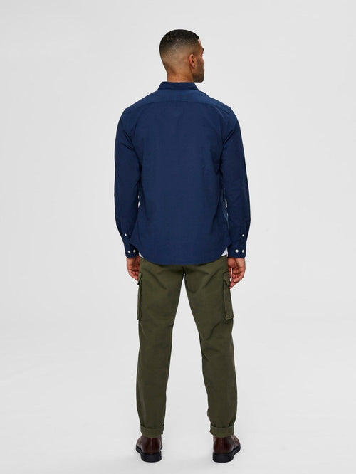 Rick Flex Shirt - Navy - TeeShoppen Group™ - Formal Shirts & Blouses - Selected Homme