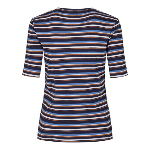 Roberta T-Shirt - Navy Stripe - TeeShoppen Group™ - T-shirt - Liberté