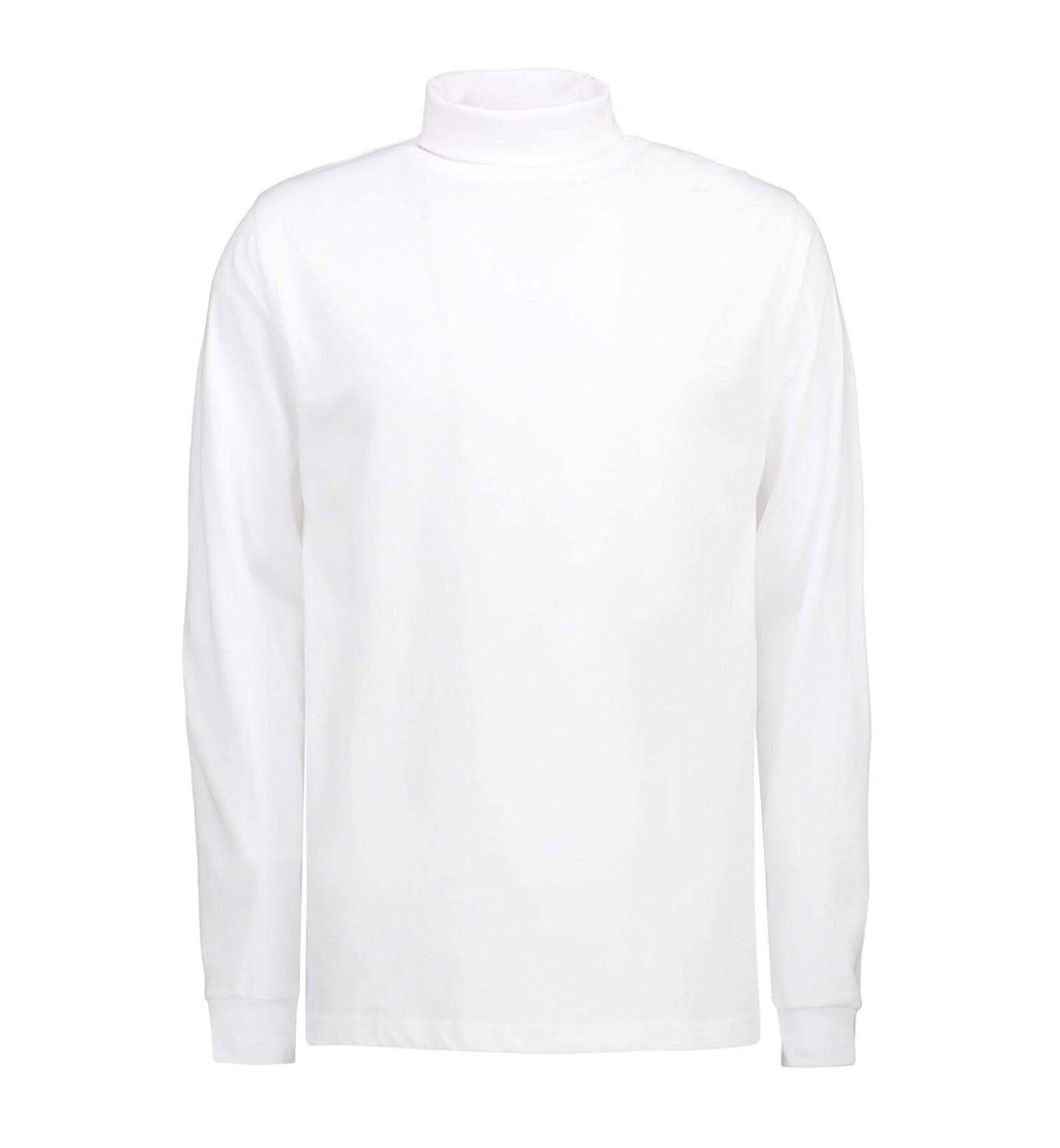 Roll collar sweater - White