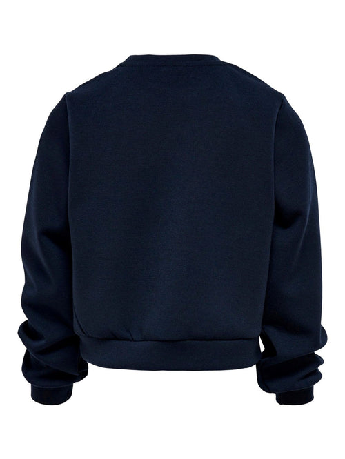 Scarlett Short O-Neck Sweater - Night Sky - TeeShoppen Group™ - Knitwear - Kids Only
