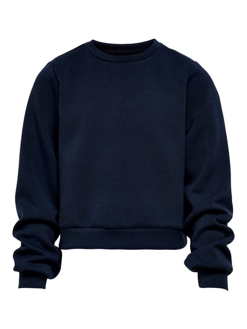 Scarlett Short O-Neck Sweater - Night Sky - TeeShoppen Group™ - Knitwear - Kids Only
