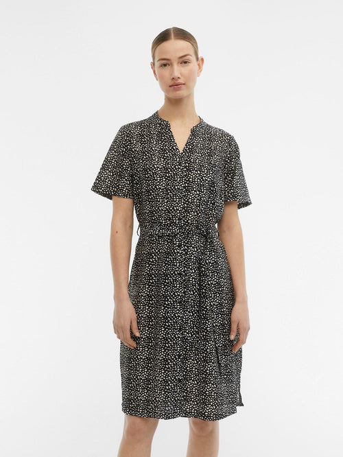 Seline Midi Kjole - Sort - TeeShoppen Group™ - Dress - Object