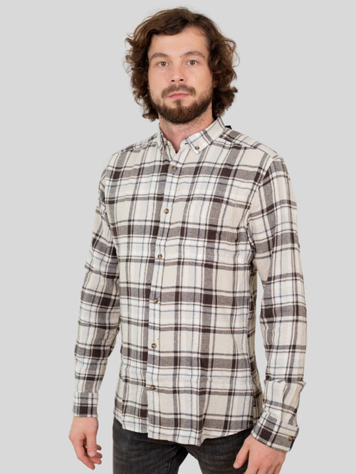 Simon Flannel Shirt - Pelican - TeeShoppen Group™ - Formal Shirts & Blouses - Only & Sons