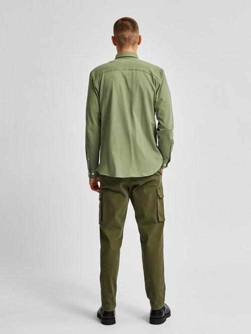 Slim fit shirt in organic cotton - Green - TeeShoppen Group™ - Formal Shirts & Blouses - Selected Homme