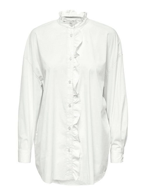 Sofia Frill Bluse - Bright White - TeeShoppen Group™ - Formal Shirts & Blouses - ONLY