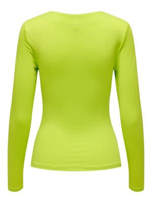 Sofie Langærmet Bluse - Lime Punch - TeeShoppen Group™ - Formal Shirts & Blouses - ONLY