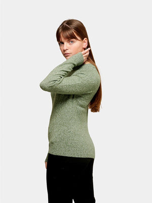 Soft Doffy Knit - Fit Green Melange - TeeShoppen Group™ - Knitwear - Vero Moda