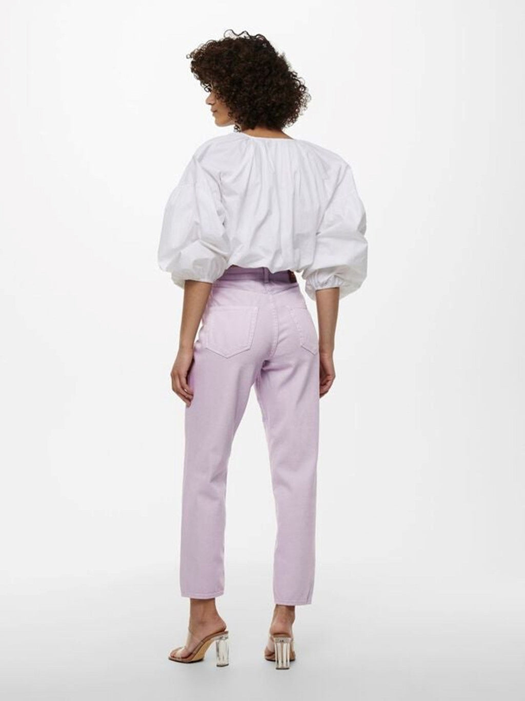 Solid Color Mom Pants - Orchideenstrauß