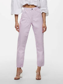 Solid Color Mom Pants - Orchideenstrauß