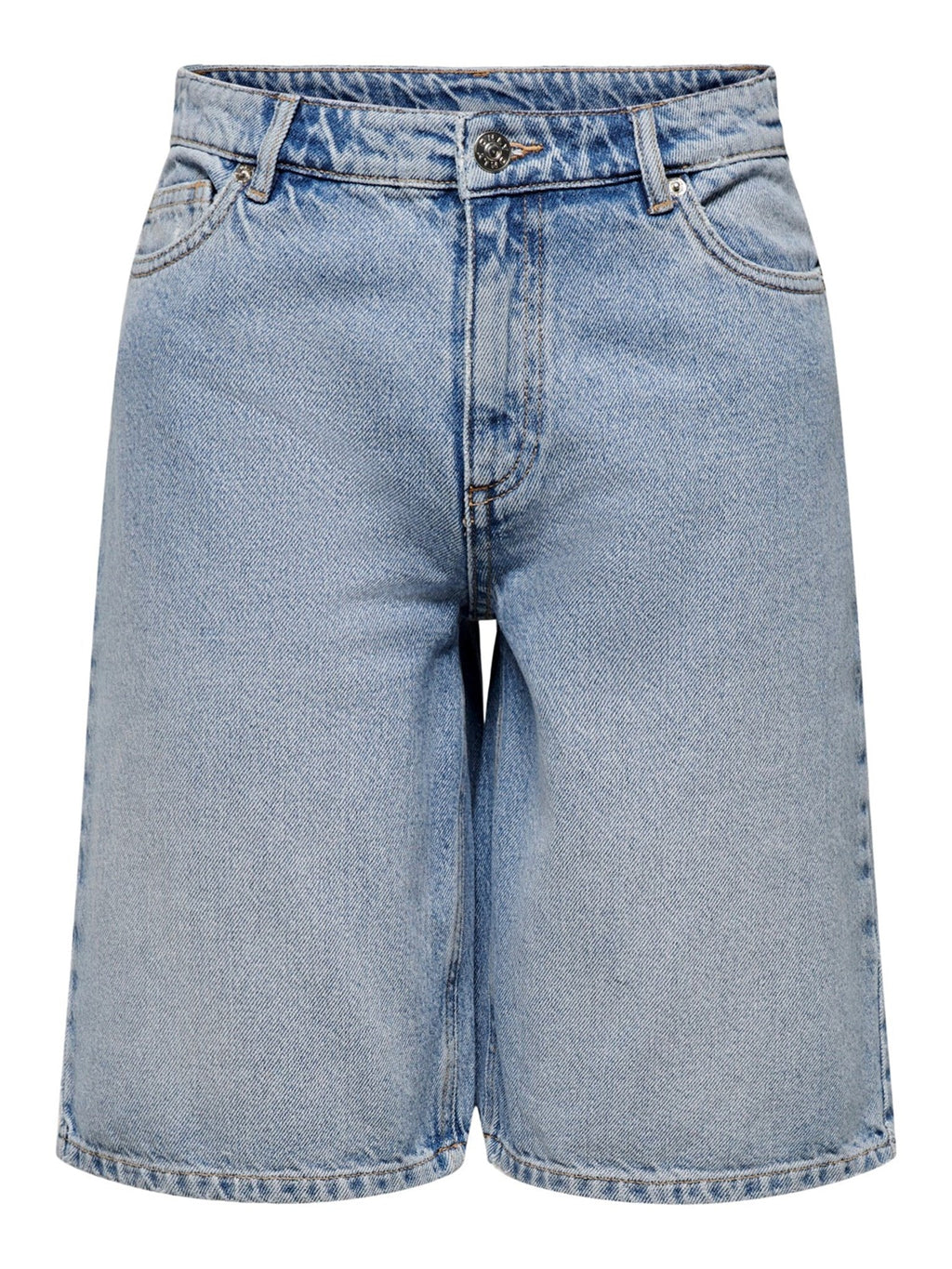 Sonny High Taille Wide Jeans Shorts - Hellblau