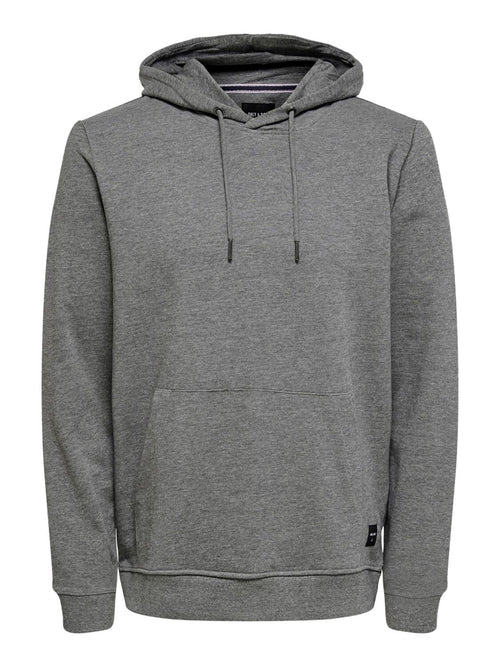 Sweat hoodie - Light Gray - TeeShoppen Group™ - Shirt - Only & Sons