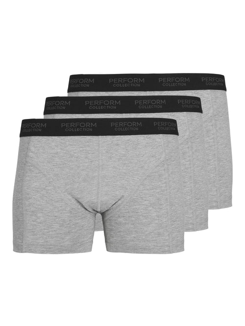 The Original Performance Trunks 3-pack - Grey Melange - TeeShoppen Group™ - Underwear - TeeShoppen