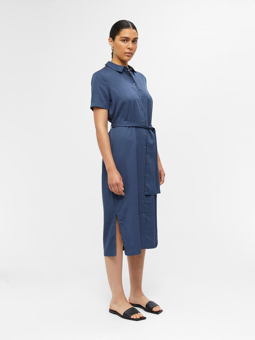Tilda Maxi Kjole - Blue Indigo - TeeShoppen Group™ - Dress - Object