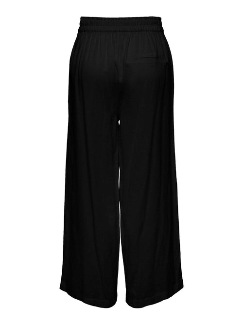 Tokyo High Waist Linen Pants - Black - TeeShoppen Group™ - Pants - ONLY