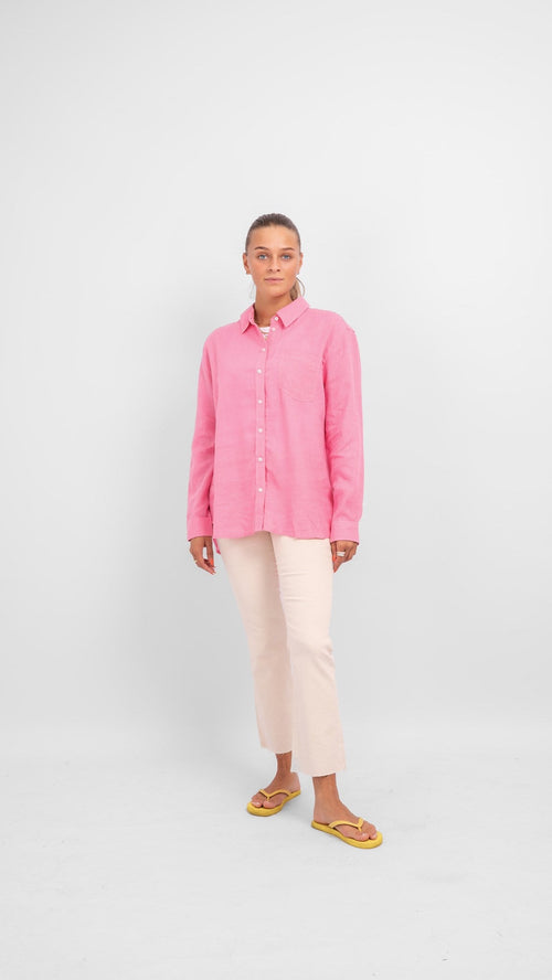 Tokyo Linen Shirt - Sachet Pink - TeeShoppen Group™ - Formal Shirts & Blouses - ONLY