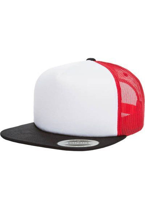 Trucker snapback - Black-White-Red - TeeShoppen Group™ - Accessories - Flexfit