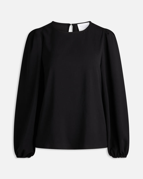 Vella Long Sleeve Blouse - Black - TeeShoppen Group™ - Formal Shirts & Blouses - Sisters Point