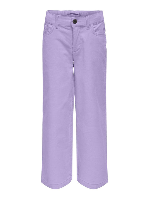Vera Cord Wide Pants - Lavender - TeeShoppen Group™ - Pants - Kids Only