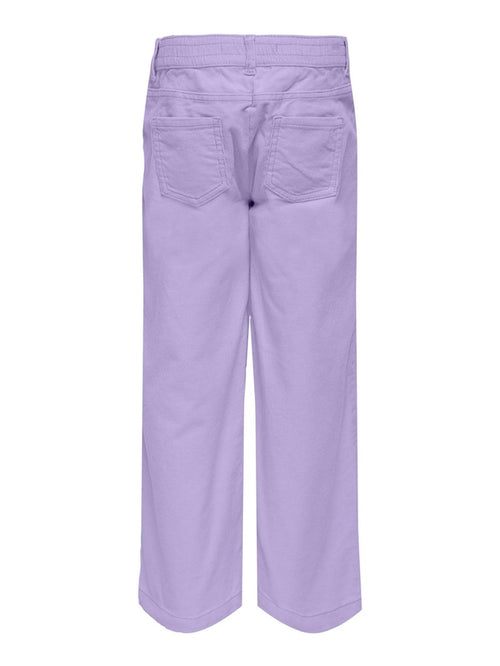 Vera Cord Wide Pants - Lavender - TeeShoppen Group™ - Pants - Kids Only
