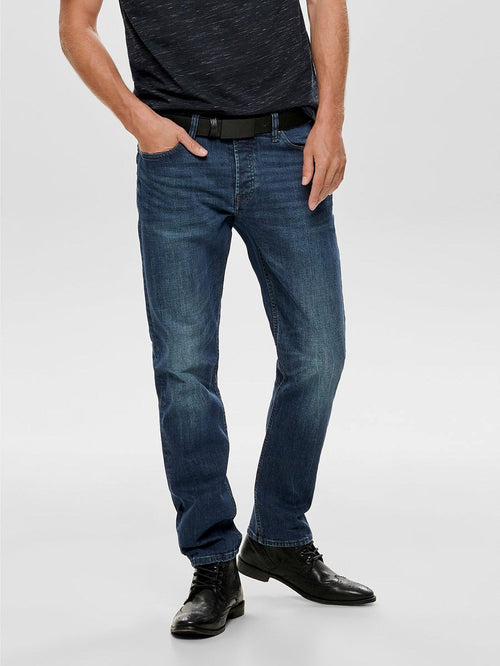 Weft Washed Jeans - Blue Denim - TeeShoppen Group™ - Jeans - Only & Sons
