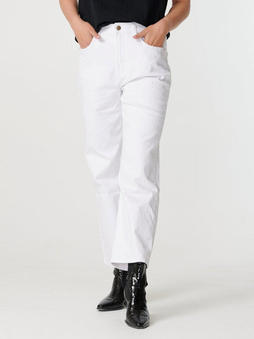 Wide high-waist jeans - White - TeeShoppen Group™ - Jeans - ONLY