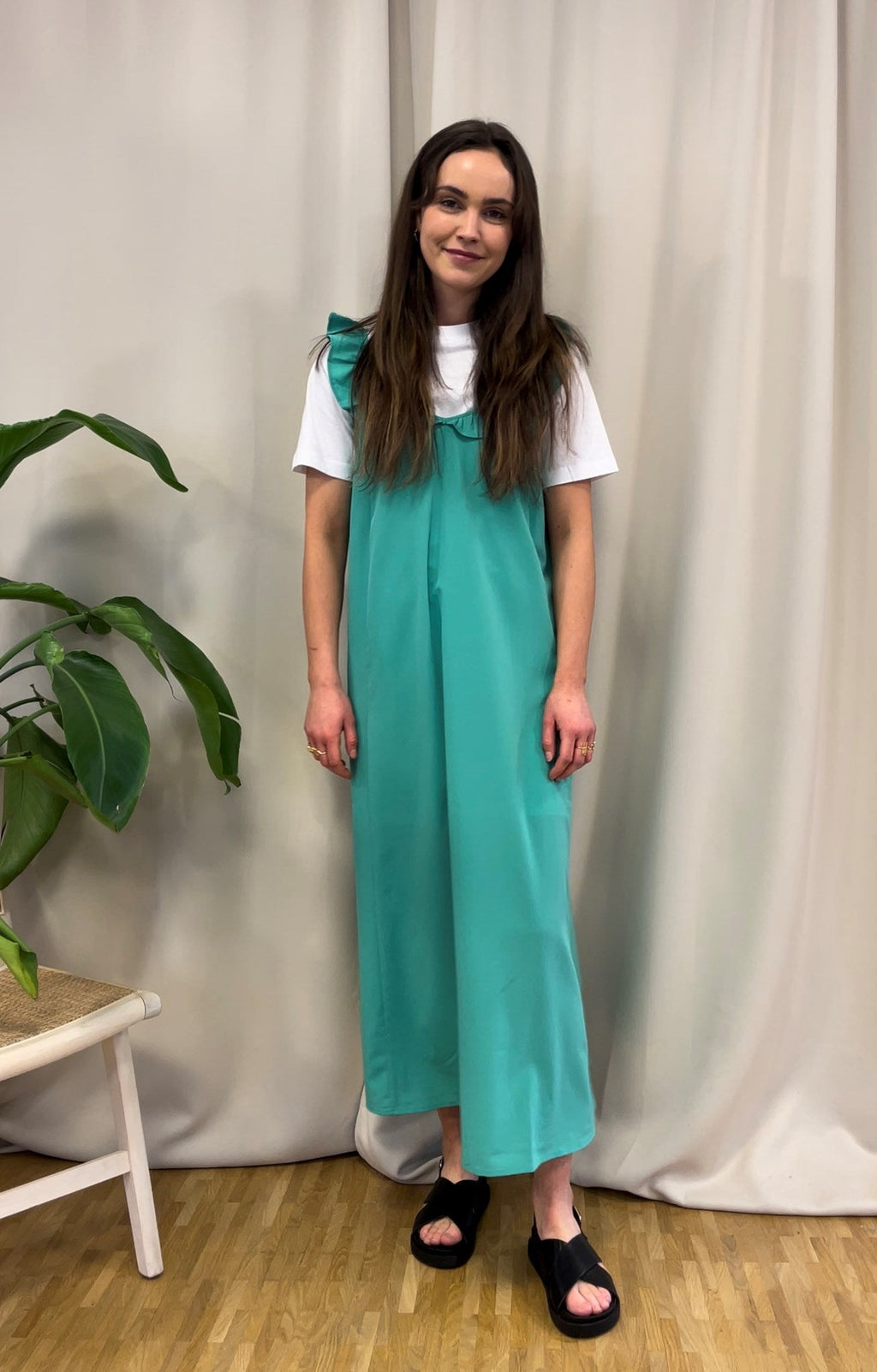 Zora Midi Kleid - Marinegrün