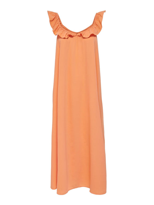 Zora Midi Dress - Sun Orange - TeeShoppen Group™ - Dress - ONLY